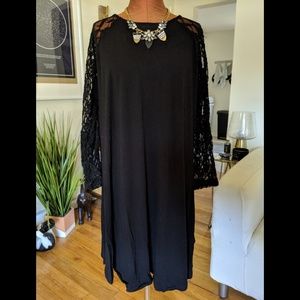 ASOS Curve black lace dress